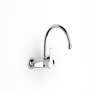 Roca Brava Wall Mounted Kitchen Or Laundry Sink Mixer With Swivel Spout